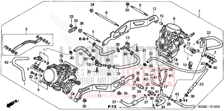 CARBURETOR (ASSY.) (VT125C4/6) for Shadow VT125C CARNELIAN RED METALLIC (R296) from 2004